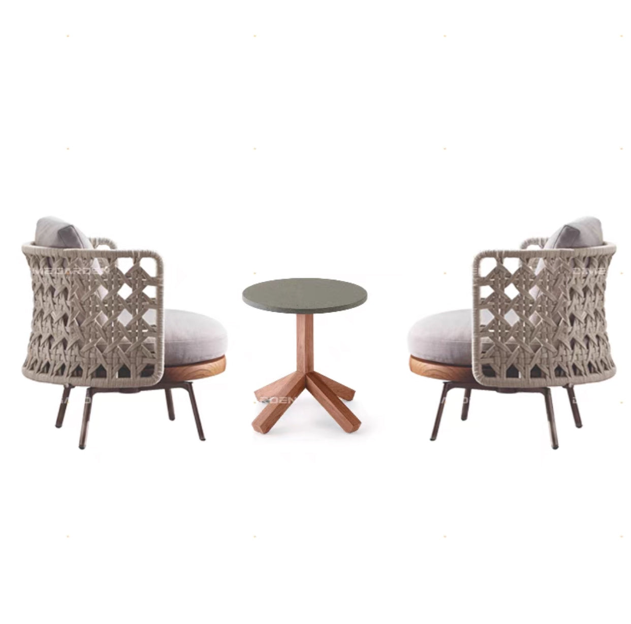 Woven Side Chair & Table Set - 4 Seasons Home Gadgets