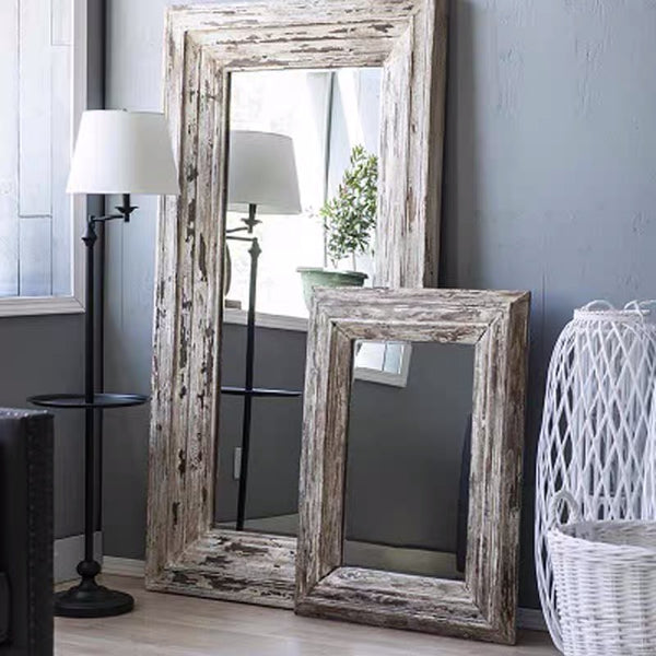 Yearwood Rectangle Wood Wall Mirror - 4 Seasons Home Gadgets