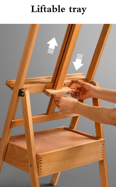 Pinewood Adjustable H-Frame Painting Easel - 4 Seasons Home Gadgets