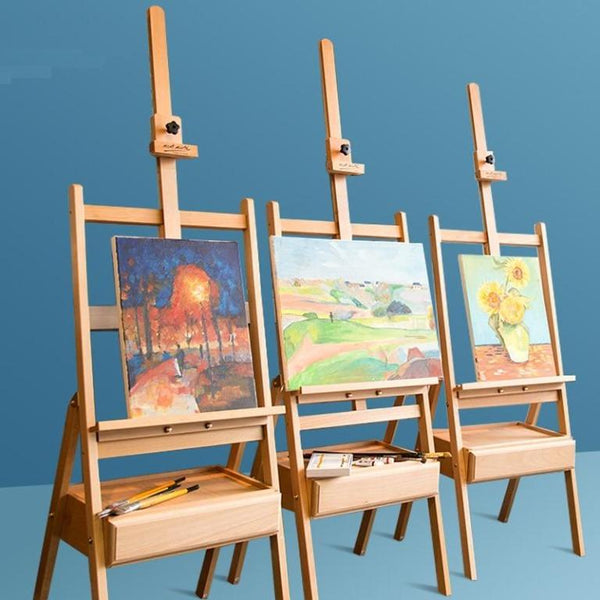 Pinewood Adjustable H-Frame Painting Easel - 4 Seasons Home Gadgets