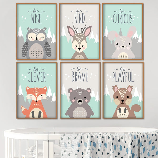 Animal Wall Art Canvas For Kids - 4 Seasons Home Gadgets