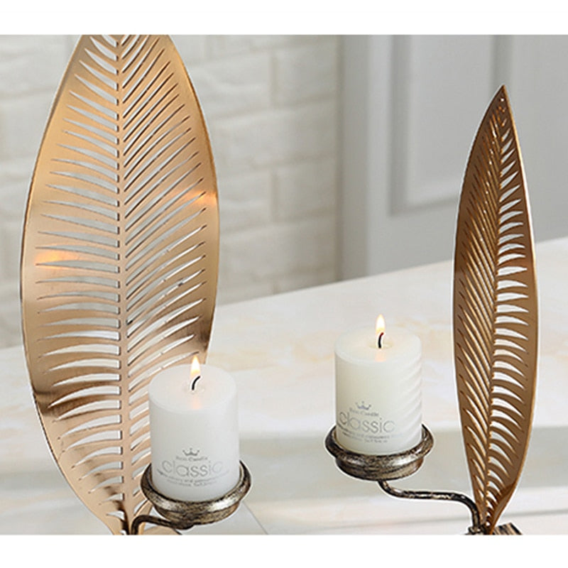 Iron Leaf Candle Holder Set - 4 Seasons Home Gadgets