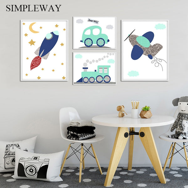 Spaceship Decoration Wall Art - 4 Seasons Home Gadgets