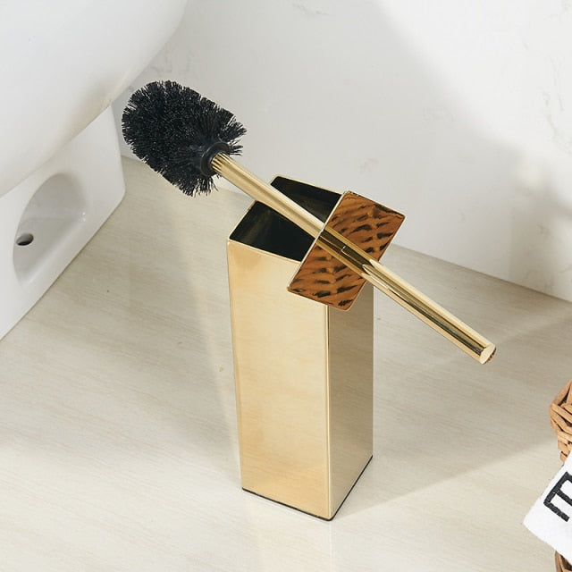 Gold Free Stand Toilet Brush Holder - 4 Seasons Home Gadgets