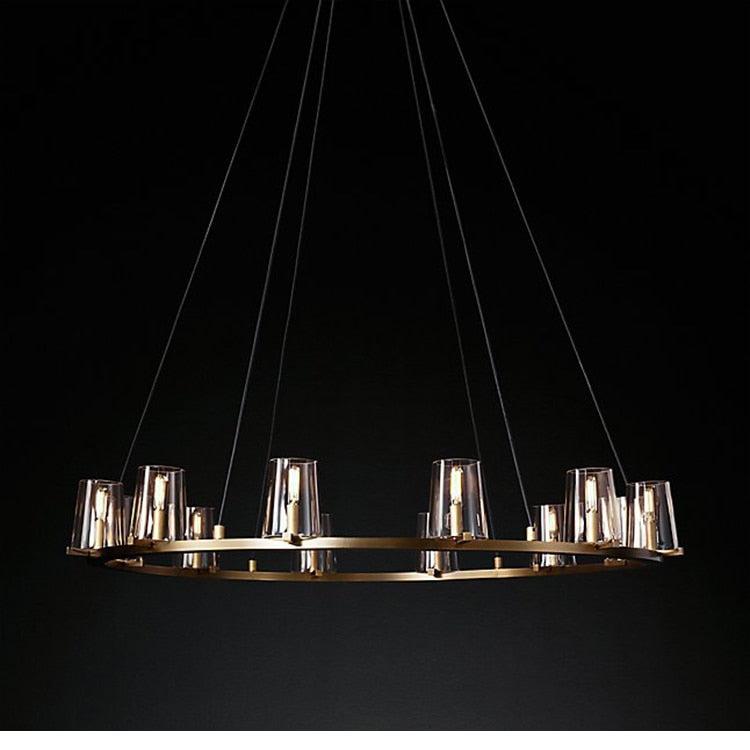 12 Candle Light In Glass Chandelier - 4 Seasons Home Gadgets