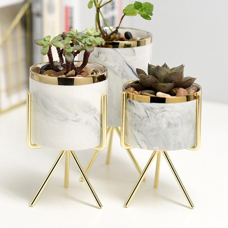 Marble Iron Ceramics Holder - 4 Seasons Home Gadgets