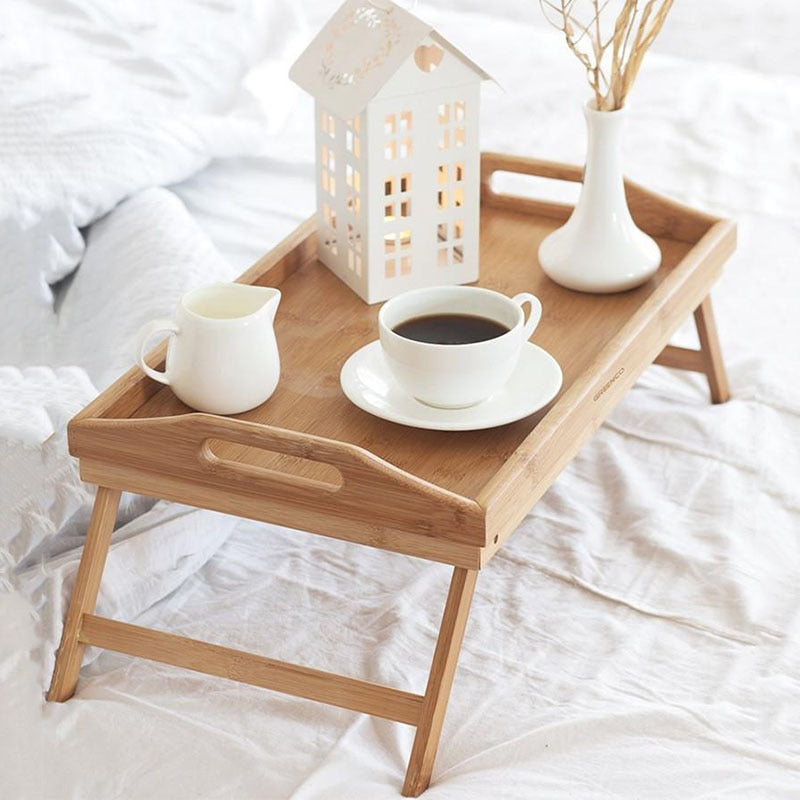 Breakfast Tray with Handles and Foldable Legs - 4 Seasons Home Gadgets