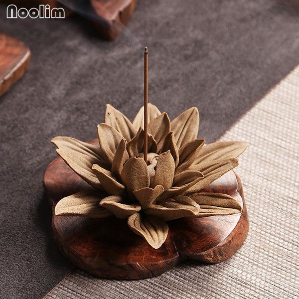2 Zen Lotus Incense Burner Set - 4 Seasons Home Gadgets