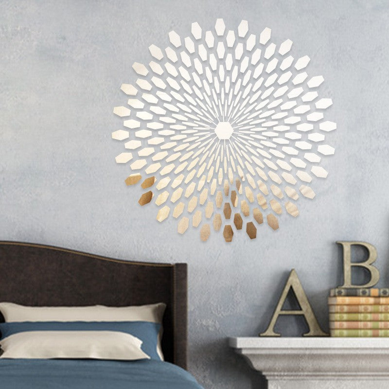 Lotus Mirror Sticker Wall Art - 4 Seasons Home Gadgets