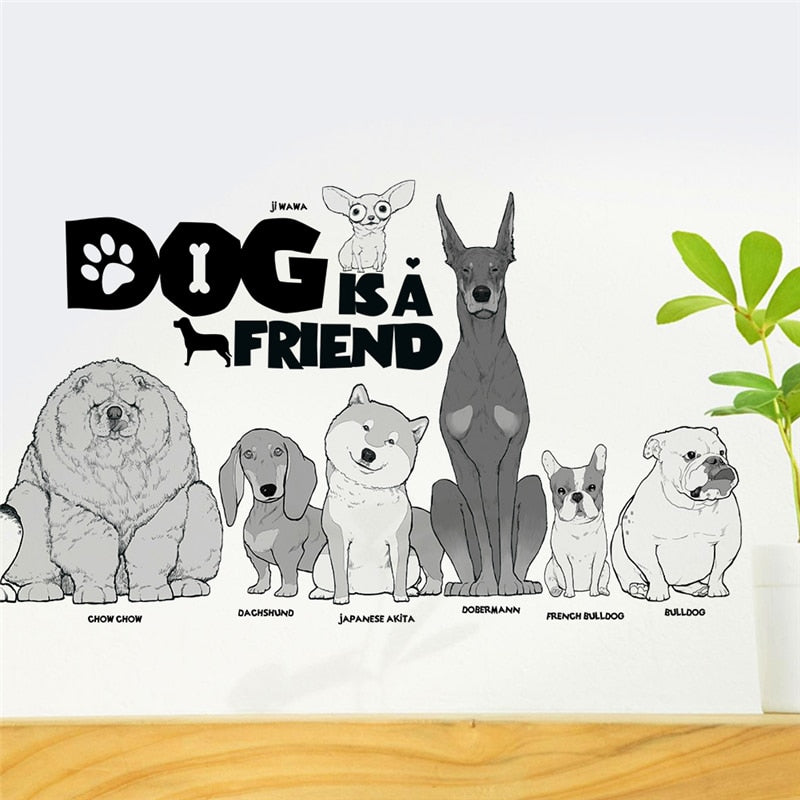 A Dog Is A Friend Wall Decal Sticker - 4 Seasons Home Gadgets