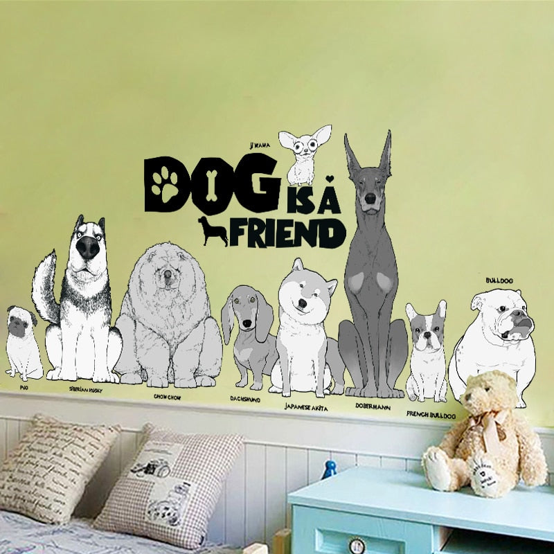 A Dog Is A Friend Wall Decal Sticker - 4 Seasons Home Gadgets