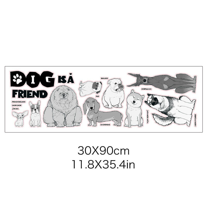 A Dog Is A Friend Wall Decal Sticker - 4 Seasons Home Gadgets