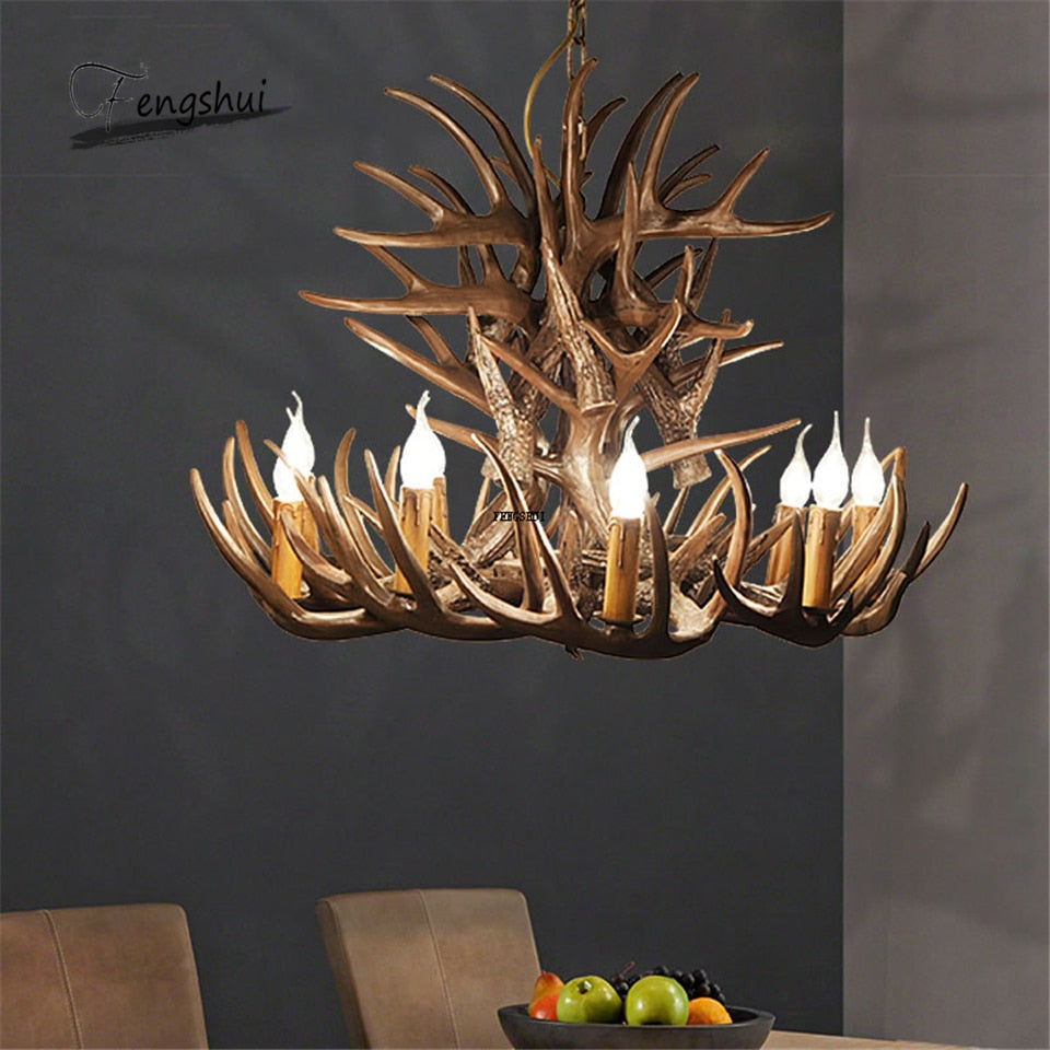 Retro Deer Horn Pendant Lights - 4 Seasons Home Gadgets