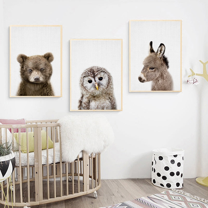 Bunny Elephant Wall Art For Kids - 4 Seasons Home Gadgets