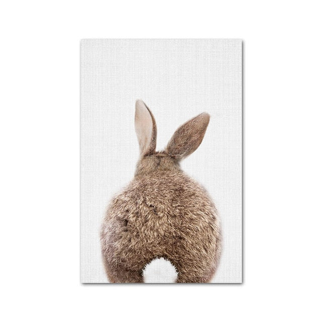 Bunny Elephant Wall Art For Kids - 4 Seasons Home Gadgets