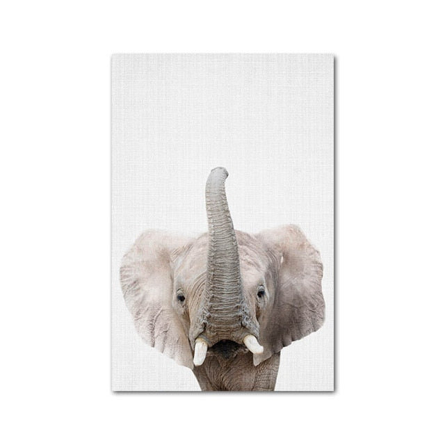 Bunny Elephant Wall Art For Kids - 4 Seasons Home Gadgets