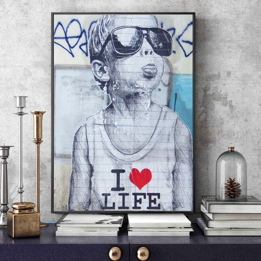 Love Is Answer Wall Graffiti Art - 4 Seasons Home Gadgets