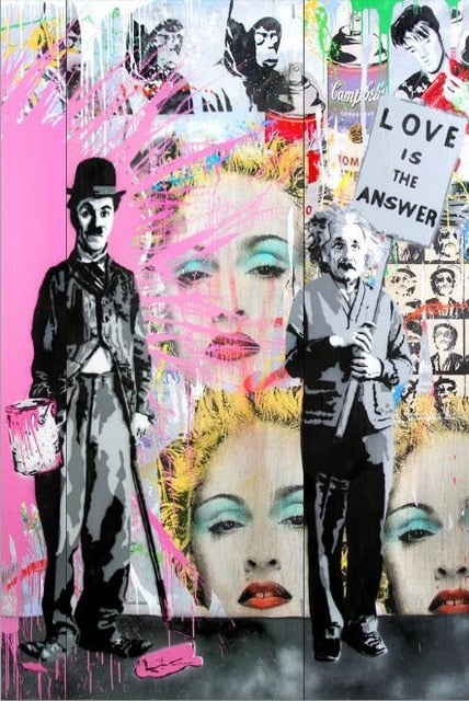 Love Is Answer Wall Graffiti Art - 4 Seasons Home Gadgets