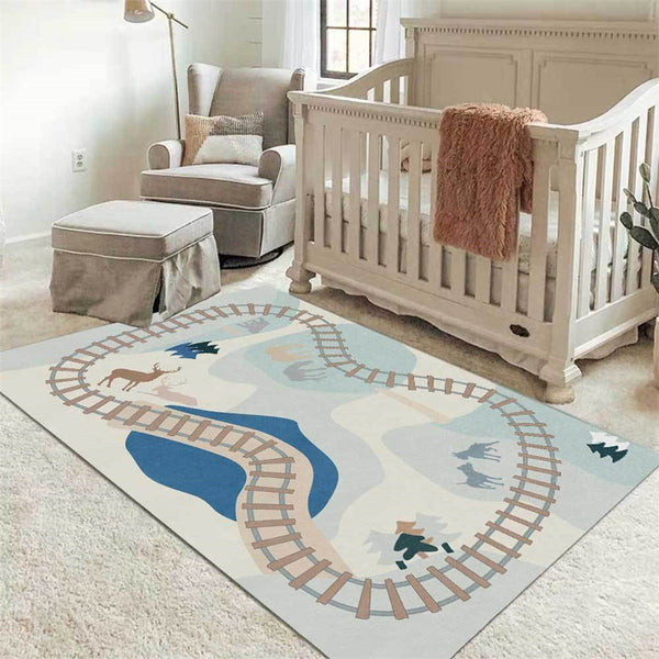 Railroad Track Rug - 4 Seasons Home Gadgets