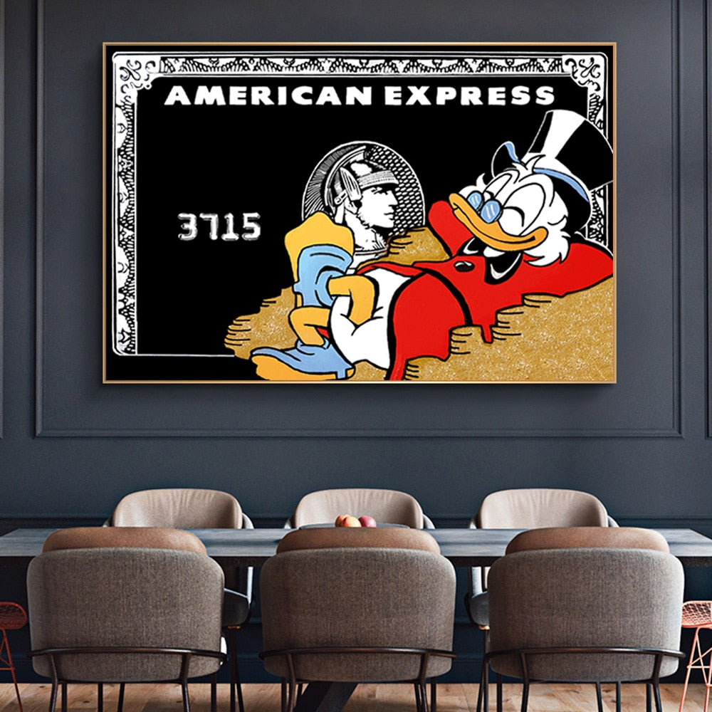 Black America Express Cartoon Fun Wall Art - 4 Seasons Home Gadgets