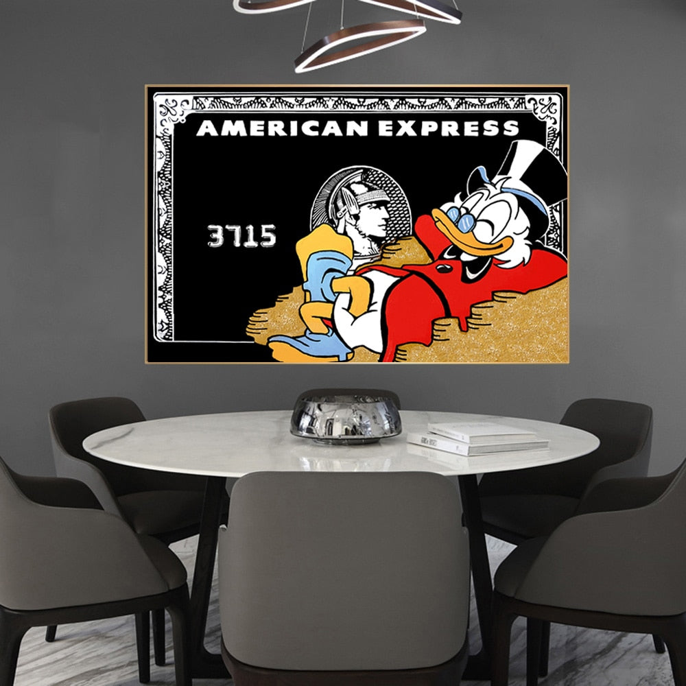 Black America Express Cartoon Fun Wall Art - 4 Seasons Home Gadgets