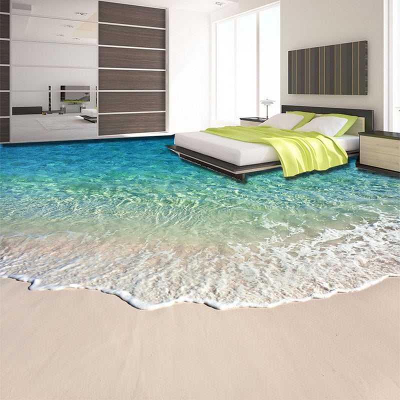 Beach Wave Floor Sticker - 4 Seasons Home Gadgets