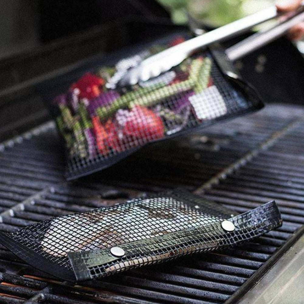 Non-Stick Mesh Grilling Bags Set - 4 Seasons Home Gadgets