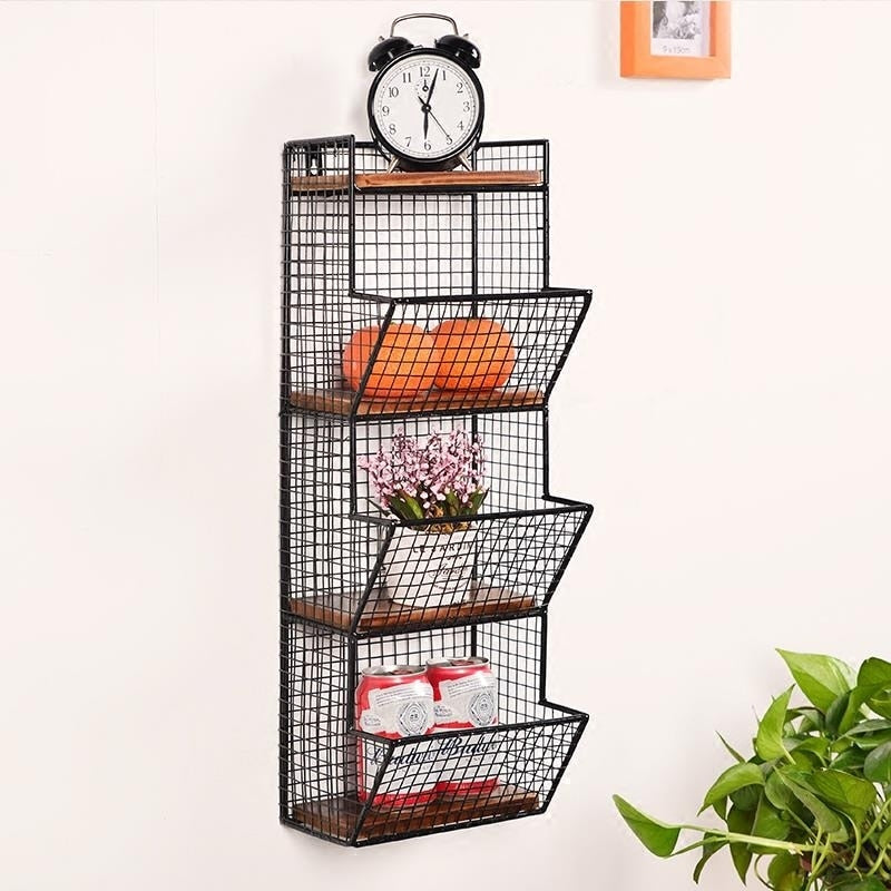 Metal Wall Storage Rack - 4 Seasons Home Gadgets