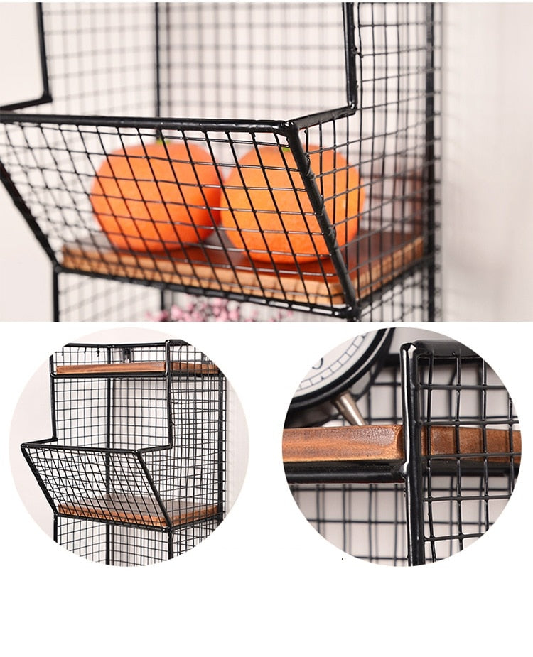 Metal Wall Storage Rack - 4 Seasons Home Gadgets