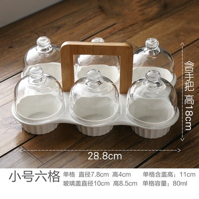 Glass Cover Serving Tray - 4 Seasons Home Gadgets