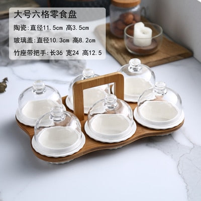 Glass Cover Serving Tray - 4 Seasons Home Gadgets