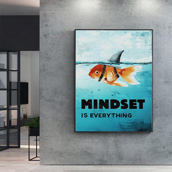 Mindset Is Everything Goldfish Wall Art - 4 Seasons Home Gadgets