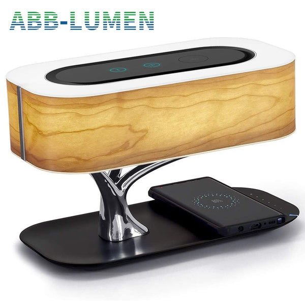 Bedside Lamp with Bluetooth Speaker and Wireless Charger - 4 Seasons Home Gadgets