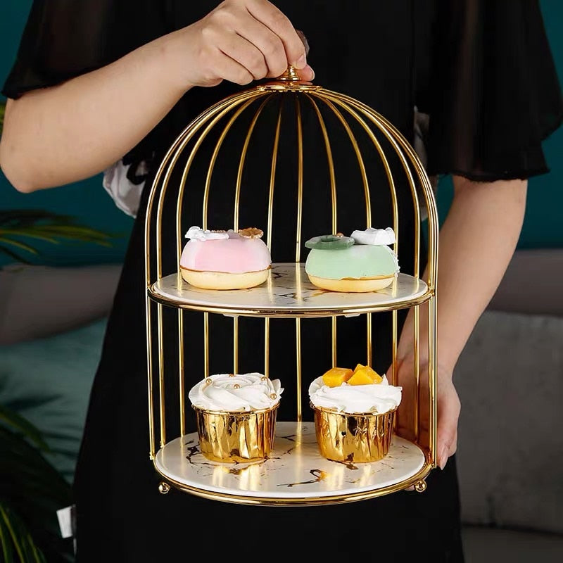 Birdcage Dessert Tray - 4 Seasons Home Gadgets