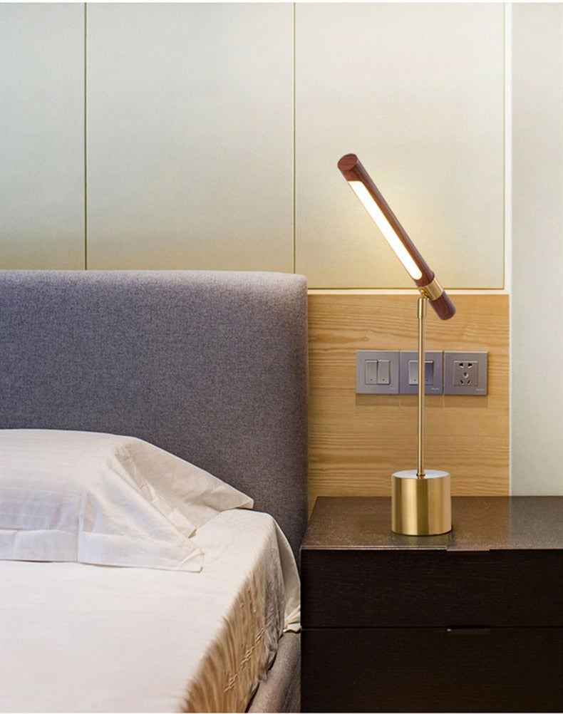 Oak Wood Table Lamp - 4 Seasons Home Gadgets
