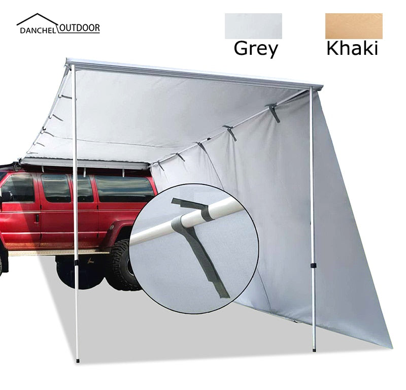 UV Car Side Awning Rooftop Pull Out Tent Shade With Wall Set - 4 Seasons Home Gadgets