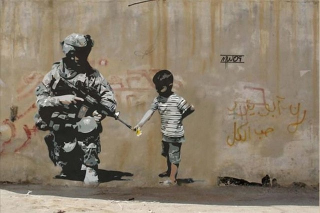 Banksy Poster Graffiti Pop Wall Art Canvas - 4 Seasons Home Gadgets