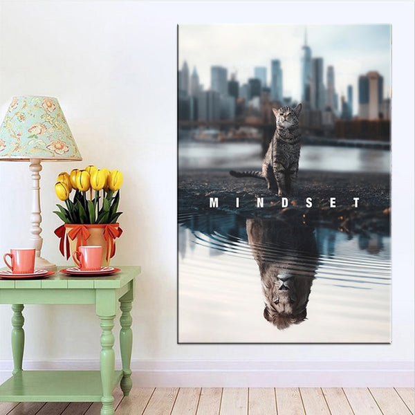 Mindset Is Everything Wall Art For Entrepreneur - 4 Seasons Home Gadgets