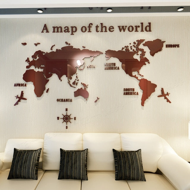 World Map Wall Decal - 4 Seasons Home Gadgets