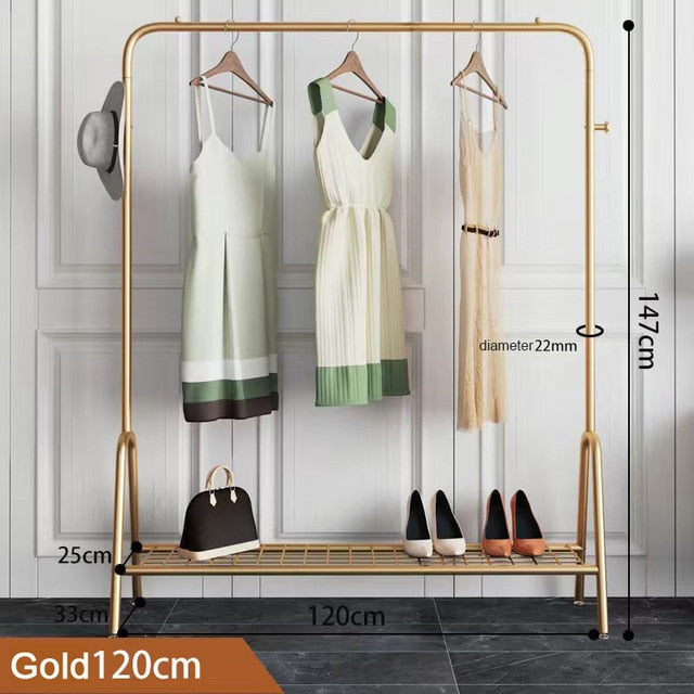 Gold Mesh Garment Rack - 4 Seasons Home Gadgets