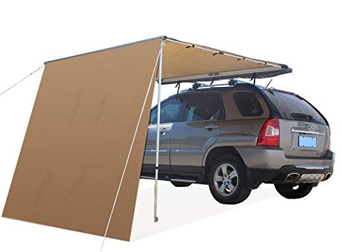 UV Car Side Awning Rooftop Pull Out Tent Shade With Wall Set - 4 Seasons Home Gadgets