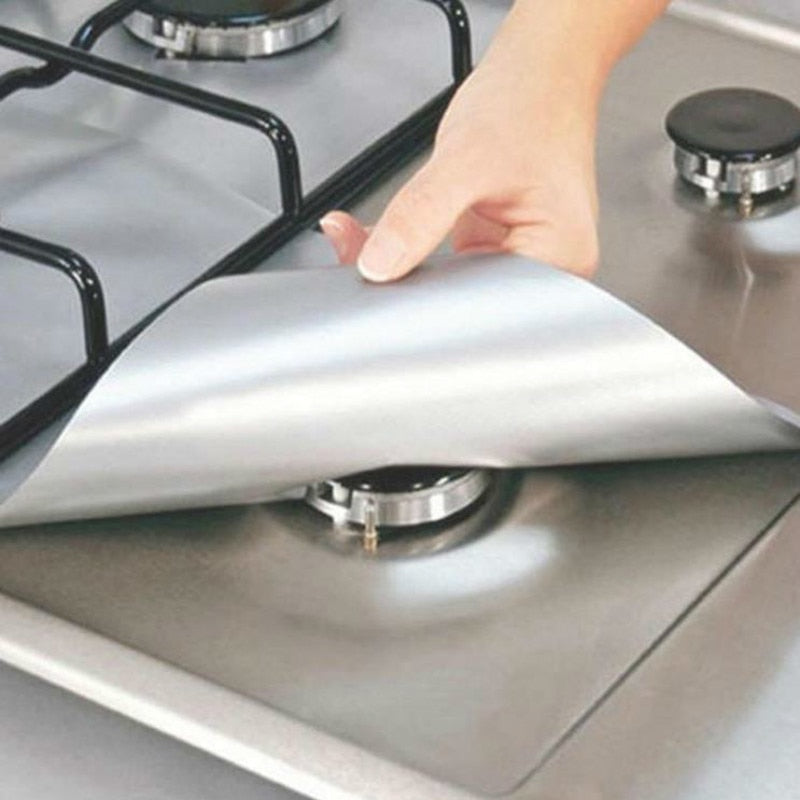 Silver Non-Stick Stove Protector - 4 Seasons Home Gadgets