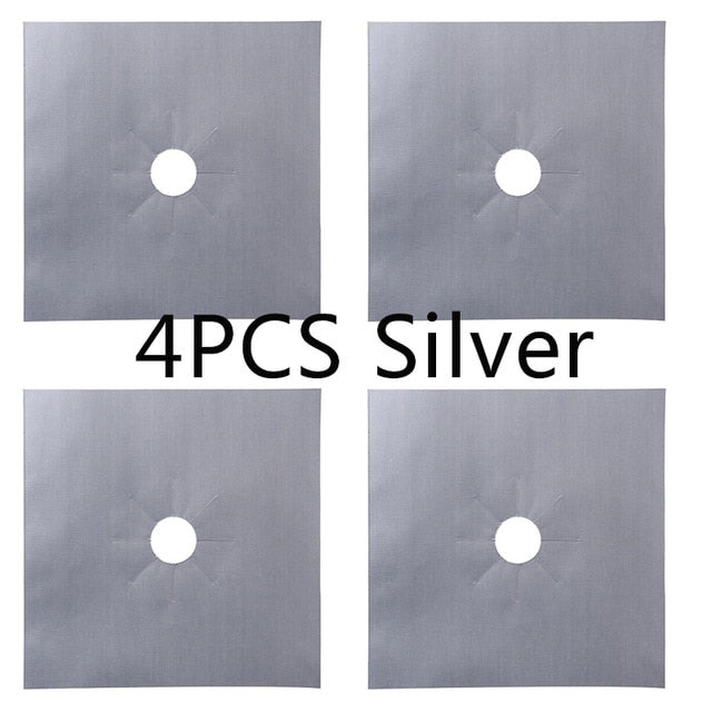 Silver Non-Stick Stove Protector - 4 Seasons Home Gadgets