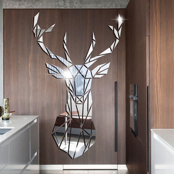 Silver Reindeer Wall Art - 4 Seasons Home Gadgets