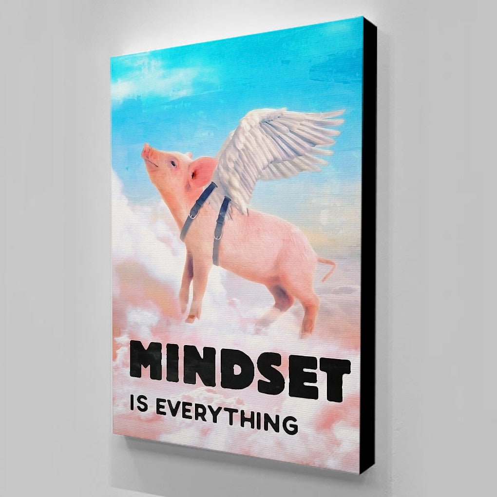 Mindset Is Everything Motivational Wall Art For Entrepreneur - 4 Seasons Home Gadgets