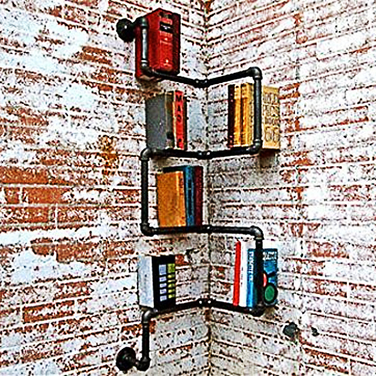 Industrial Pipe Book Shelf - 4 Seasons Home Gadgets