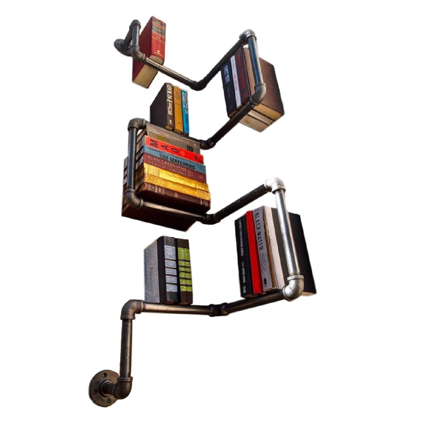 Industrial Pipe Book Shelf - 4 Seasons Home Gadgets