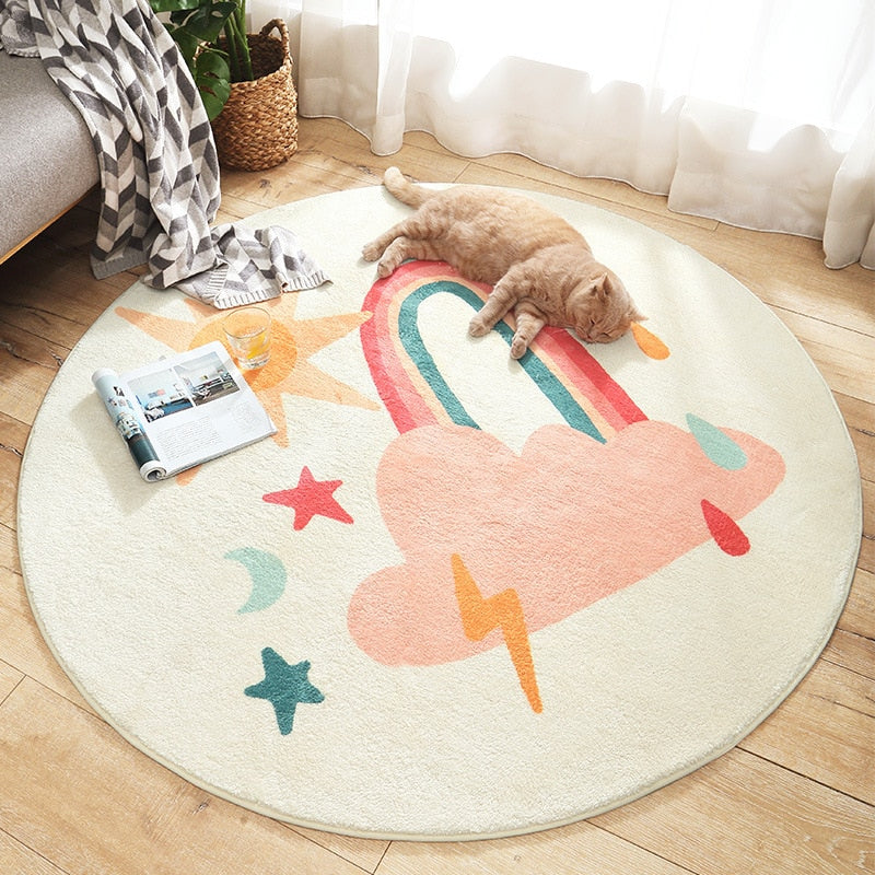 Round Rainbow Rug - 4 Seasons Home Gadgets