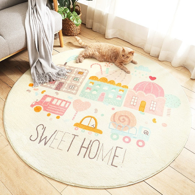 Round Rainbow Rug - 4 Seasons Home Gadgets