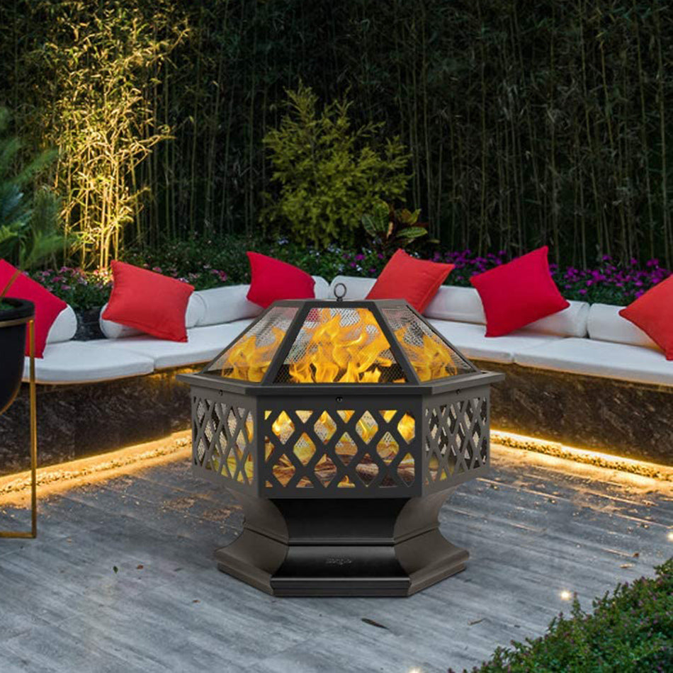 Wood Burning Fire Pit - 4 Seasons Home Gadgets